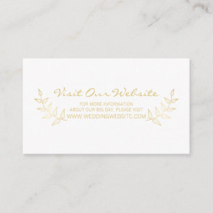 Website van Elegant Gold Laurels Wedding Informatiekaartje