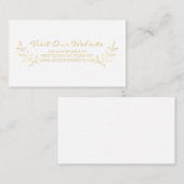 Website van Elegant Gold Laurels Wedding Informatiekaartje (Voorkant / Achterkant)