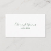 Website van Elegant Poinsettia met kerstbruiloft Informatiekaartje (Achterkant)