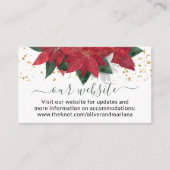 Website van Elegant Poinsettia met kerstbruiloft Informatiekaartje (Voorkant)