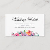 Website van Elegant Script Waterverf Floral Weddin Informatiekaartje (Voorkant)