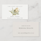 Website van Floral Wedding Neding Banksia Waterver Visitekaartje (Voorkant / Achterkant)