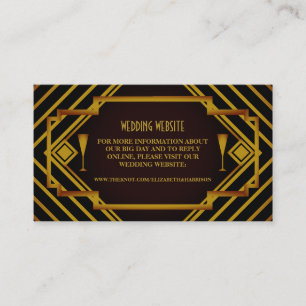 Website van Gatsby Gold 2020 Informatiekaartje