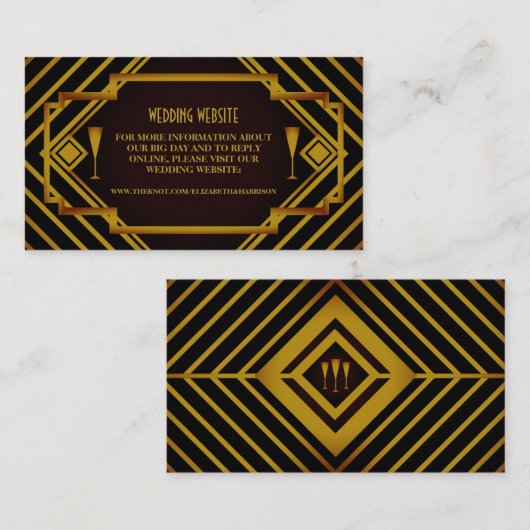 Website van Gatsby Gold 2020 Informatiekaartje (Voorkant / Achterkant)