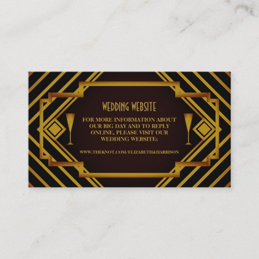 Website van Gatsby Gold 2020 Informatiekaartje (Voorkant)