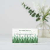 Website van Green Forest Range Woodland Wedding Informatiekaartje (Staand voorkant)