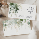 Website van Greenery en Gold Leaf Wedding Informatiekaartje