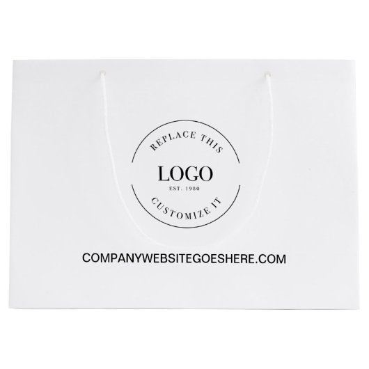 Website van het Bedrijf van de douane Uw Logo Groot Cadeauzakje (Voorkant)