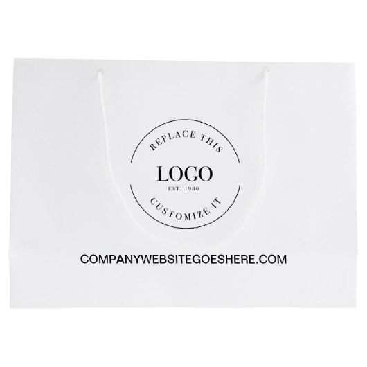 Website van het Bedrijf van de douane Uw Logo Groot Cadeauzakje (Achterkant)