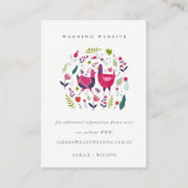 Website van het Boerderij Floral Tortelduifjes Wed Informatiekaartje (Voorkant)