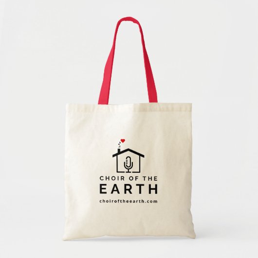 Website van het koor van de Earth logo Tote Bag (Voorkant)