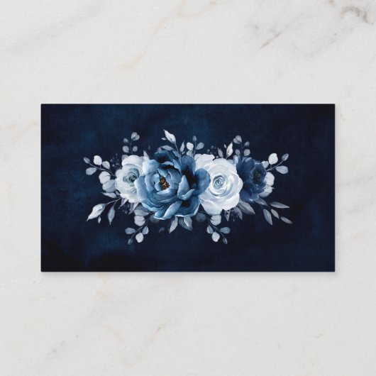 Website van het mosterd Blue Slate Navy Floral chi Informatiekaartje (Achterkant)