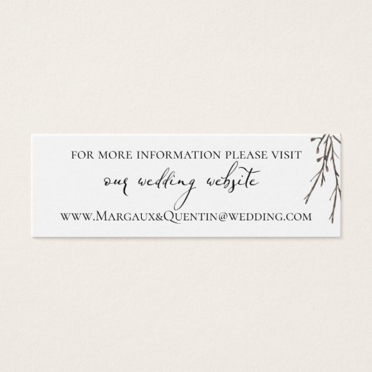 Website van het smaragdbos mini visitekaartjes (Voorkant)