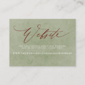 Website van het Tropische Bloemenhuwelijk Kaart Visitekaartje (Voorkant)