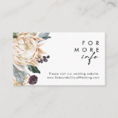 Website van het Witte Bloemen Huwelijk Informatiekaartje (Voorkant)