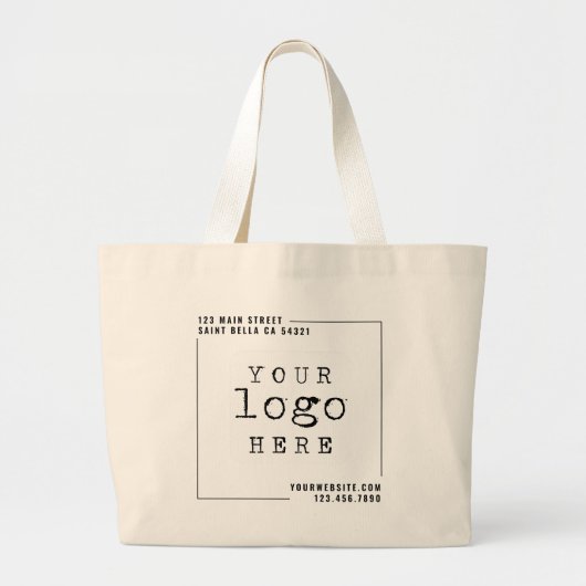 Website van Modern Custom Business Company Logo Grote Tote Bag (Voorkant)