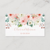 Website van Peach White Floral Wedding Informatiekaartje (Achterkant)