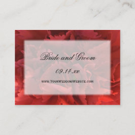 website van Red Carnance Floral Wedding Informatiekaartje