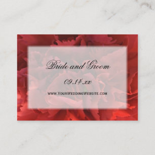 website van Red Carnance Floral Wedding Informatiekaartje