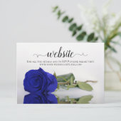 website van Royal Blue of Cobalt Roos Elegant Wedd Informatiekaartje (Staand voorkant)
