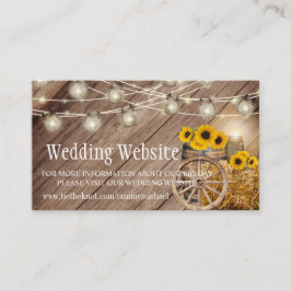 Website van Rustic Wood Barrel en Sunflower - Wedd Informatiekaartje
