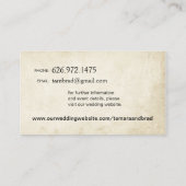 Website van Rustic Wood Wedding | bruin wit Informatiekaartje (Achterkant)