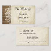 Website van Rustic Wood Wedding | bruin wit Informatiekaartje (Voorkant / Achterkant)