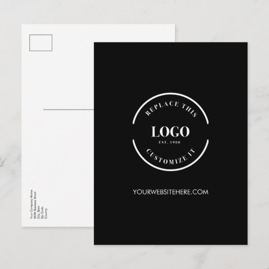 Website van Simple Corporate Custom Business logo Briefkaart (Voorkant / Achterkant)