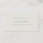 website van Tropisch strand Palm Sketch Gold Weddi Informatiekaartje (Achterkant)