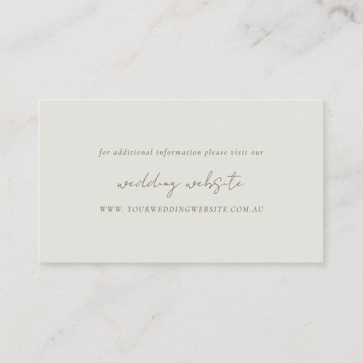 website van Tropisch strand Palm Sketch Gold Weddi Informatiekaartje (Achterkant)