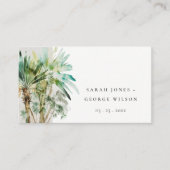 Website van Tropische Waterverf Palm Trees Wedding Informatiekaartje (Voorkant)