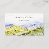 Website van Yellow Green Countryside Hills Wedding Informatiekaartje (Voorkant)