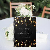 Website verjaardag zwarte gouden sterren notitieboek