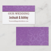 Website Visitekaartjes voor lavender- en crèmewedd Informatiekaartje (Voorkant / Achterkant)