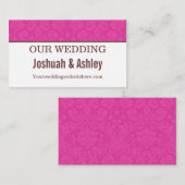 Website Visitekaartjes voor roze en cream-ontwerp Informatiekaartje (Voorkant / Achterkant)