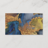 Website voor Abstracte blauwe bruiloft Informatiekaartje (Achterkant)