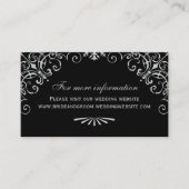  website voor deco-weddenschappen in zwart-wit en  informatiekaartje (Voorkant)