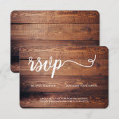 Website voor gereserveerde zitplaats voor trouweri RSVP kaartje (Voorkant / Achterkant)