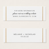 Website voor goudbruiloft of informatiekaart mini visitekaartjes (Voorkant /achterkant)