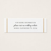 Website voor goudbruiloft of informatiekaart mini visitekaartjes (Voorkant)