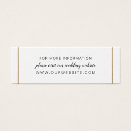 Website voor goudbruiloft of informatiekaart mini visitekaartjes