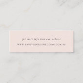 WEBSITE VOOR ZACHTE BLUSH GOLD FLORAL WATERVERF MINI VISITEKAARTJE (Achterkant)