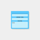 Website Wachtwoord Post-it Notities (blauw) Post-it® Notes (Voorkant)