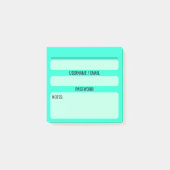 Website Wachtwoord Post-it Notities (Blauwgroen) Post-it® Notes (Voorkant)