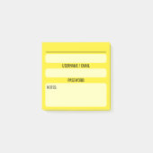 Website Wachtwoord Post-it Notities (Geel) Post-it® Notes (Voorkant)