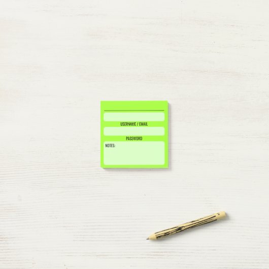 Website Wachtwoord Post-it Notities (Groen) Post-it® Notes (Op bureau)