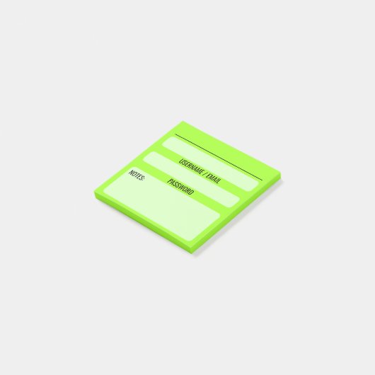 Website Wachtwoord Post-it Notities (Groen) Post-it® Notes (Schuin)