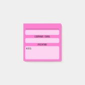 Website Wachtwoord Post-it Notities (roze) Post-it® Notes (Voorkant)