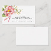 Website Waterverf Floral Wedding Visitekaartje (Voorkant / Achterkant)