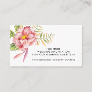 Website Waterverf Floral Wedding Visitekaartje